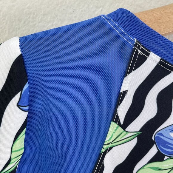 Tail Womens Large Activewear Sinatra Top Zebra Daylily Tennis Shirt Long Sleeve - Picture 11 of 11